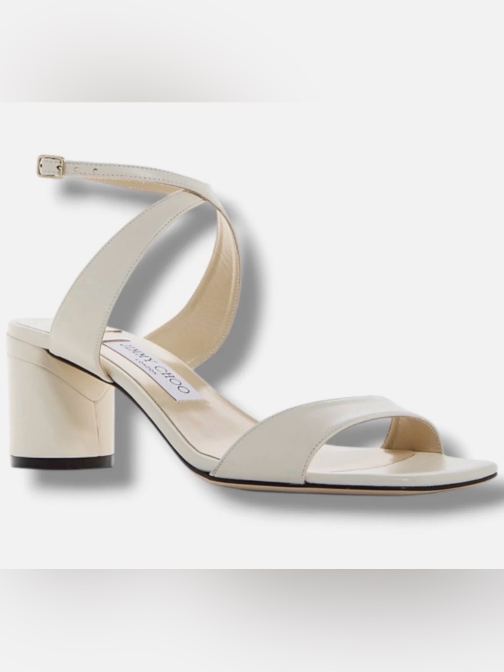 Jimmy Choo Ivory Block Heel Sandals